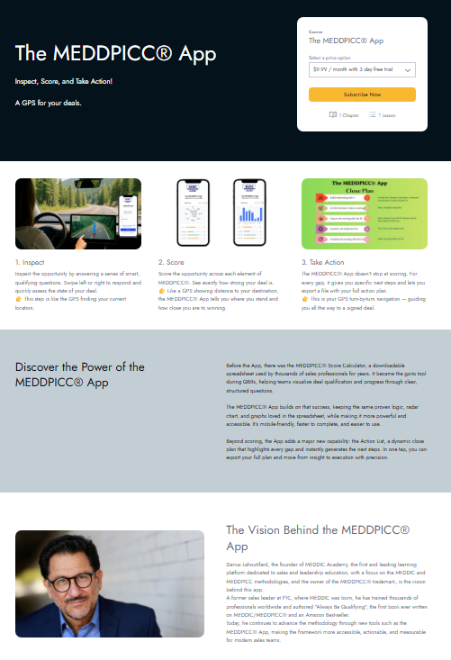 The MEDDPICC App